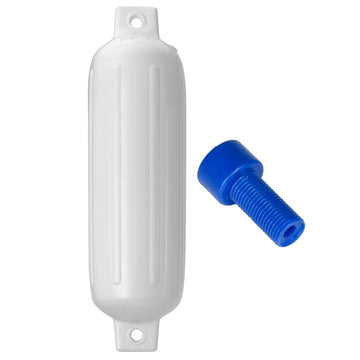 Polyform G-3 Twin Eye Boat Fender, 5.5 in. x 19 in. - White