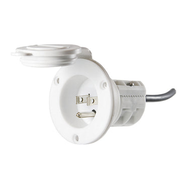 Minn Kota MKR-23 White Thru-Hull AC Power Port – Saltwater