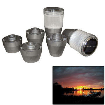 Dock Edge PostLite Solar LED Post Light, Multi-Color, 2-Pack