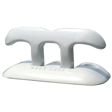 Dock Edge Flip-Up Dock Cleat, 8" White – Marine Grade Almag 35 Aluminum
