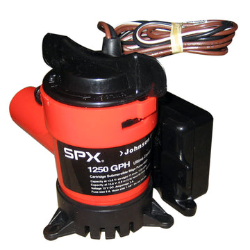 Johnson Pump Ultima Combo Automatic Submersible Bilge Pump, 1250 GPH, 12V