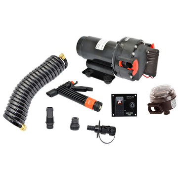 Johnson Pump Aqua Jet 5.2 GPH Washdown Pump Kit, 12V – CE-Approved