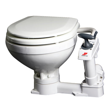 Johnson Pump AquaT Compact Manual Toilet, White, CE-Approved