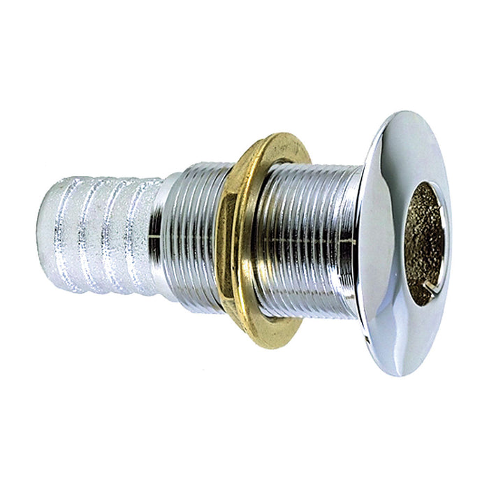 Perko 1-1/2 in. Thru-Hull Fitting, Chrome Plated Bronze