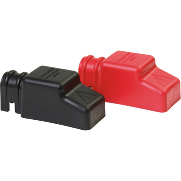 Blue Sea Systems 4018 Square CableCap Insulators, Pair Red/Black, 1/0 Cable