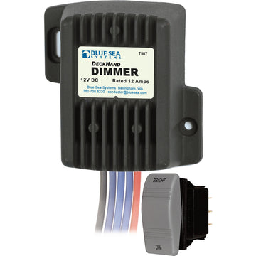 Blue Sea Systems DeckHand Dimmer, 12A/12V for Incandescent & LED