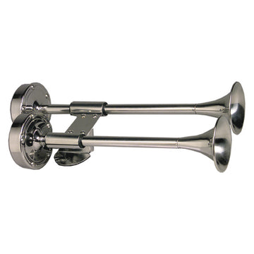 Schmitt Marine Deluxe Shorty Dual Trumpet Horn, 12V/120dB