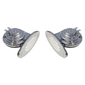 Schmitt Marine Mini Stainless Steel Dual Drop-In Horn, High/Low Pitch