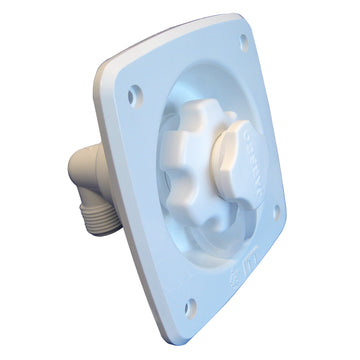 Jabsco Flush Mount Water Pressure Regulator, 45 PSI - White