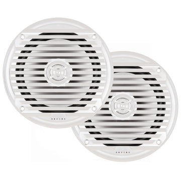 Jensen MS6007WR 6.5" White Marine Coaxial Speakers, IPX7 60W Max