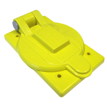 Marinco Weatherproof Cover, Lift Lid, Yellow Lexan Polycarbonate