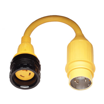 Marinco 30A Locking Female to 50A 125/250V Locking Male Pigtail Adapter