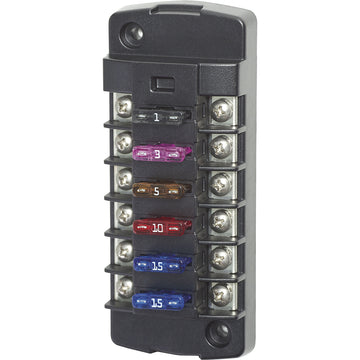 Blue Sea Systems ST Blade Fuse Block, 6 Independent Circuits, 30A per Circuit