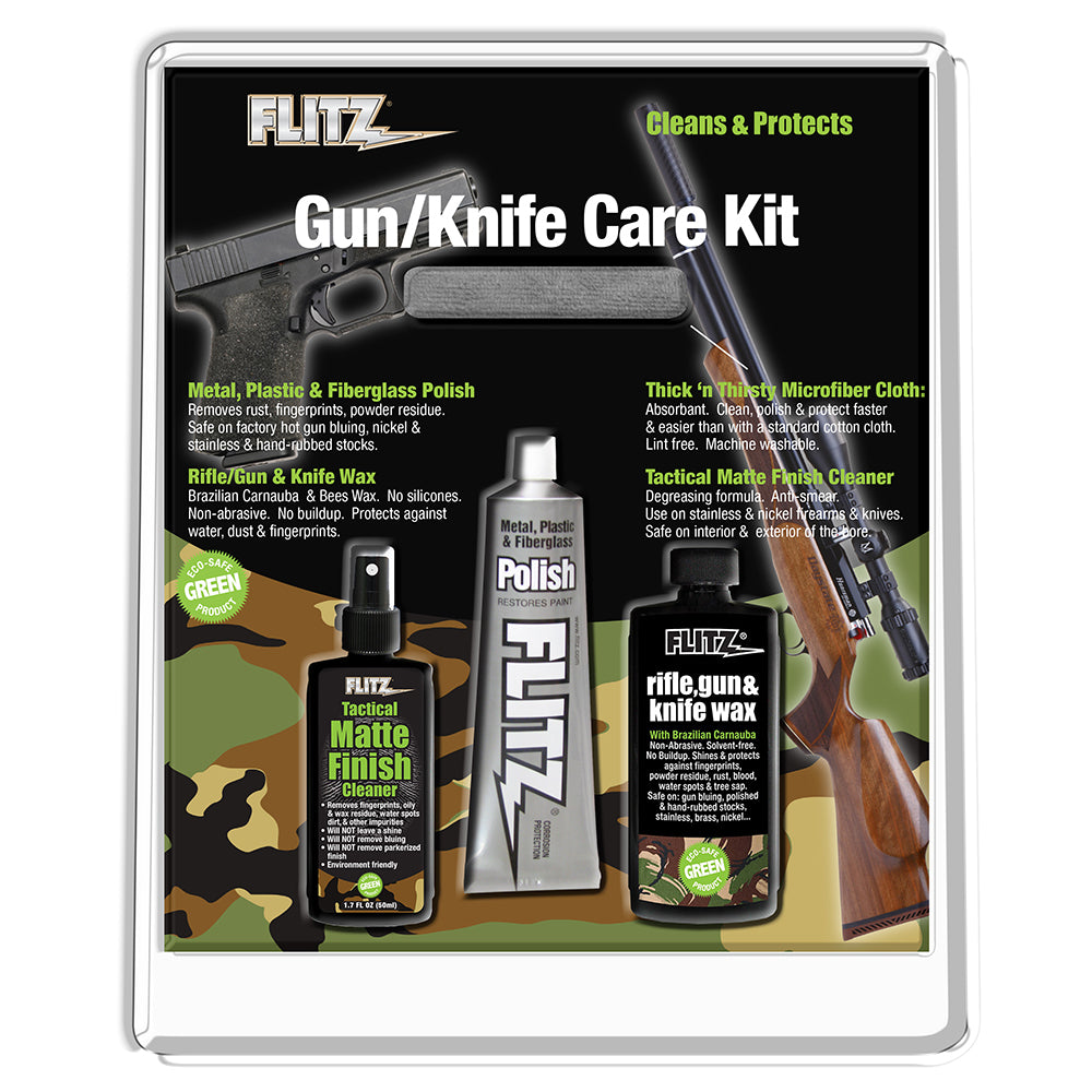 Flitz Gun & Knife Care Kit – Clean, Polish, & Protect Metal Surfaces