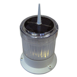 Dock Edge Solar Piling Cap Light, 6-Inch, Multi-Color LED, 10 Lumens