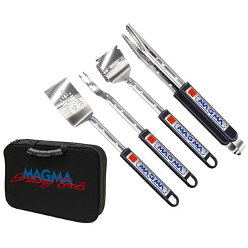 Magma Telescoping 5-Piece Grill Tool Set, Marine Grade Stainless Steel