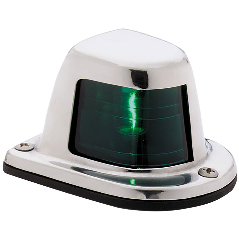 Attwood 1-Mile Deck Mount Green Marine Navigation Sidelight, 12V