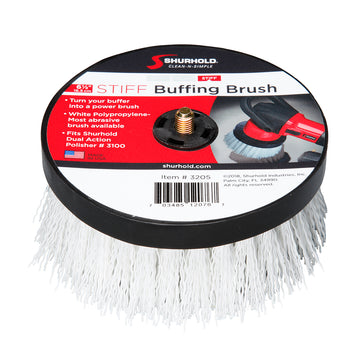 Shurhold 6-½" Stiff White Polypropylene Brush for Dual Action Polisher