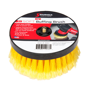 Shurhold 6-1/2" Soft Brush for Dual Action Polisher, Yellow Polystyrene