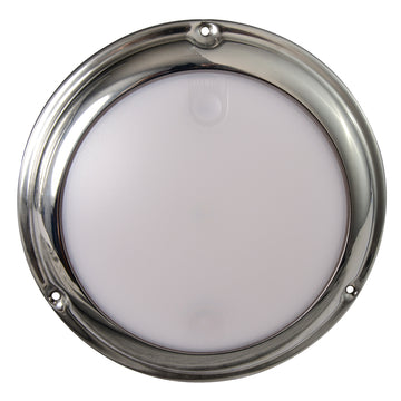 Lumitec TouchDome Dome Light, Polished Stainless Steel, White/Red LED