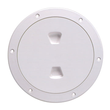 Beckson 6-Inch Screw-Out Deck Plate, Smooth Center, White – Certified Watertight