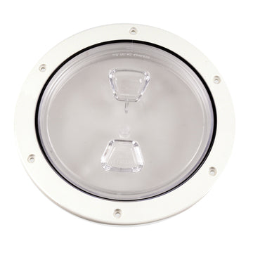 Beckson Marine 6" Clear Center Screw-Out Deck Plate – ABYC & NEMA Certified