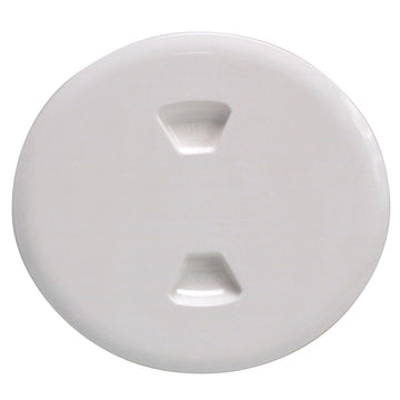 Beckson Marine DP50-W Twist-Out Deck Plate, 5" ID, White ABS – Made in USA