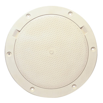 Beckson Marine 8" Non-Skid Dimpled Pry-Out Deck Plate, Beige