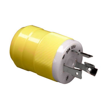 Marinco 30A 125V Locking Shore Power Plug, NEMA L5-30P, UL Listed