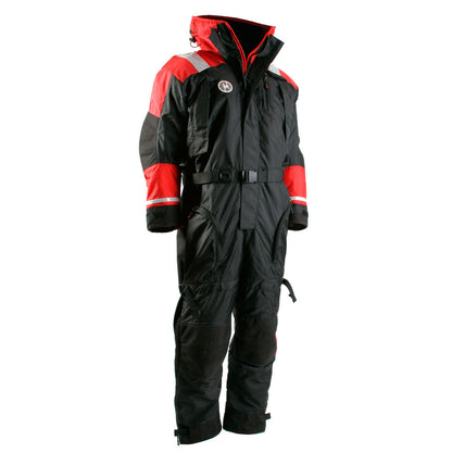 First Watch AS-1100 Anti-Exposure Flotation Suit, Red/Black, XL – USCG Type V