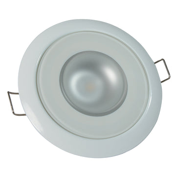 Lumitec Mirage Flush Mount Down Light - Glass - White Bezel - 4-Color LED