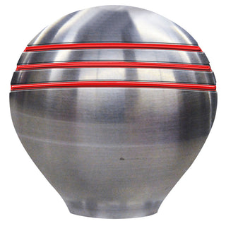 Schmitt Marine 1-1/2" Throttle Knob, Red Grooves – 316 SS, ABYC Compliant