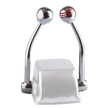 Schmitt Marine Standard Control Arm Set w/ Red Throttle & Plain Shift Knobs