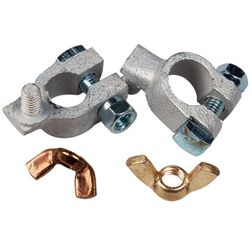Ancor Tinned Battery Terminal Set, 5/16" & 3/8" Stud – Positive & Negative Combo