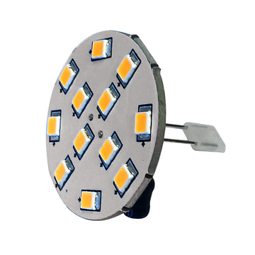 Lunasea Lighting G4 10W Back Pin LED Bulb, 10-30VDC/12VAC, Warm White