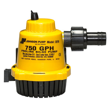 Johnson Pump Proline 750 GPH Non-Automatic Bilge Pump, 12V