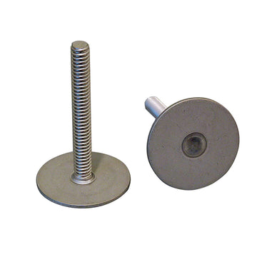 Weld Mount 1.5" Tall Stainless Stud, 1/4"x20 Threads, 1.25" Base (10 Pack)