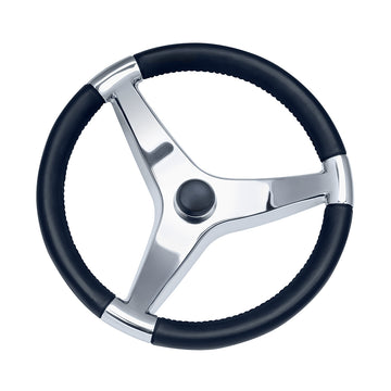 Schmitt Marine Evo Pro Steering Wheel, 13.5" Diameter, 316 Stainless Steel