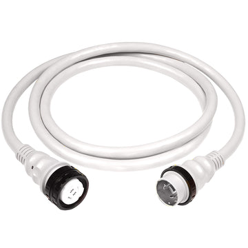 Marinco PowerCord Plus 50A 125/250V Shore Power Cordset, 25 ft. White