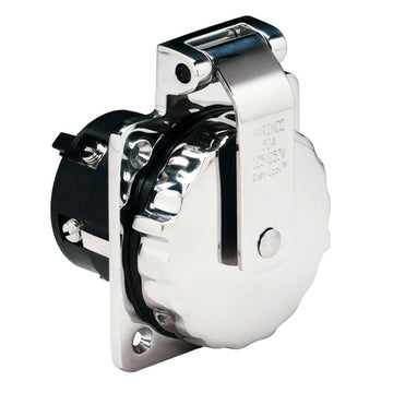 Marinco 6373EL Easy Lock Stainless Steel Shore Power Inlet, 50A 125/250V