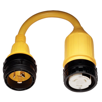 Marinco 117A Pigtail Adapter, 50A 125/250V Female to 30A 125V Male, UL Listed