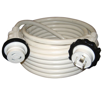 Marinco PowerCord PLUS 30A 125V 50ft Shore Power Cordset, White