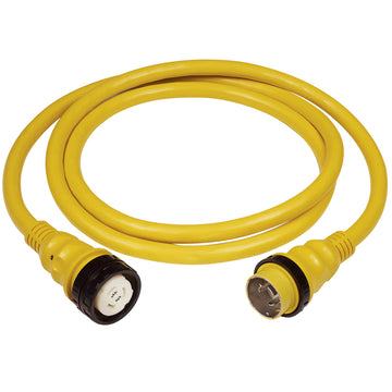 Marinco PowerCord Plus Shore Power Cordset, 50A 125V, 50 ft, Yellow – UL Listed