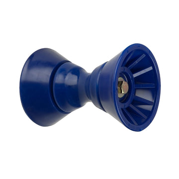 C.E. Smith 4" Bow Bell Roller Assembly, Blue TPR – Non-Marking & Durable