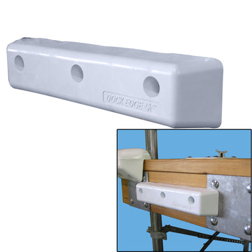 Dock Edge Protect™ Straight HD 12" PVC Dock Bumper, White