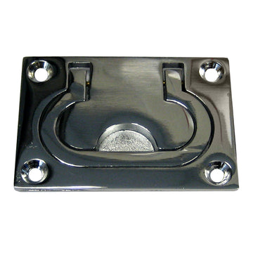 Whitecap Flush Pull Ring, 3" x 2", Chrome Plated Brass