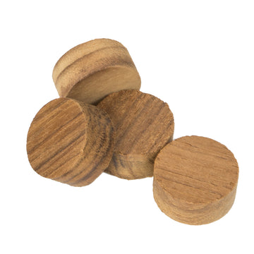 Whitecap Teak Plugs, 1" Diameter, 20-Pack – Marine-Grade Teak
