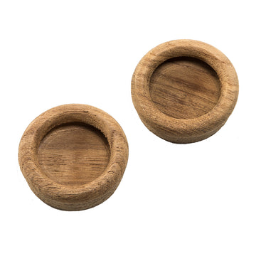 Whitecap Premium Teak Round Drawer Pull, 1-3/8" Diameter, 2-Pack