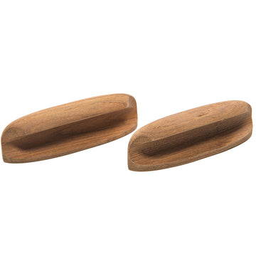 Whitecap Teak Oval Drawer Pull, 4" Length, 2-Pack – Surface Mount
