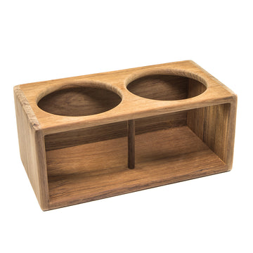 Whitecap Teak Two Insulated Drink Rack, Marine-Grade Teak